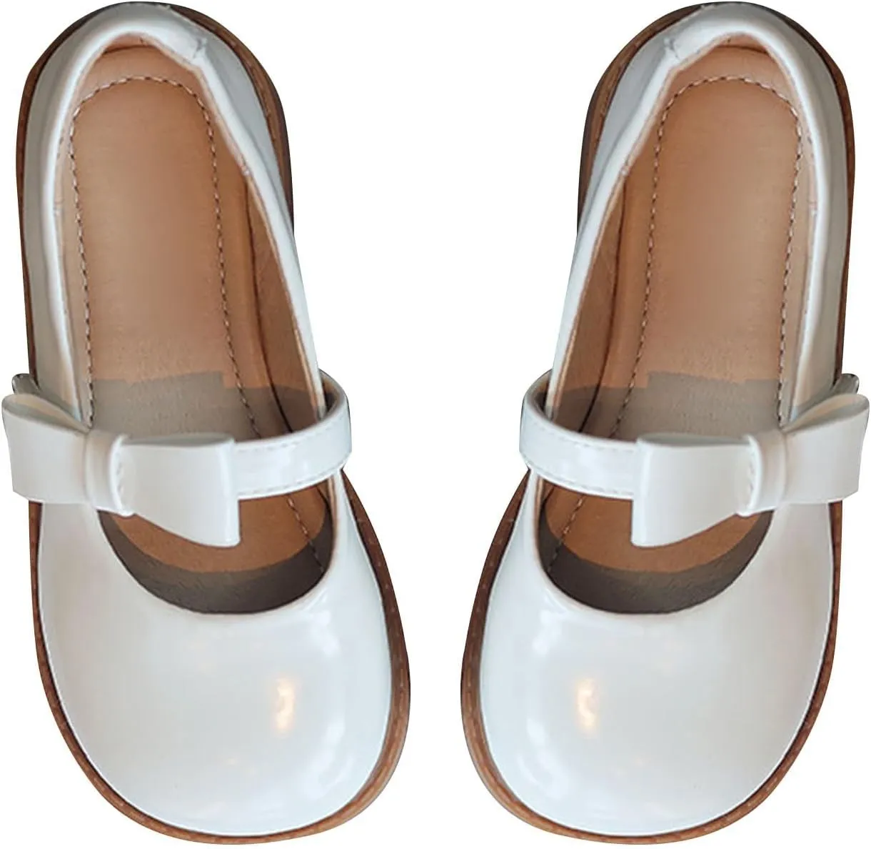 Kids Girls Princess Shoes Leather Soft Sole Baby Shoes Solid Non Slip Casual Dress Shoes Mary Jane Shoes