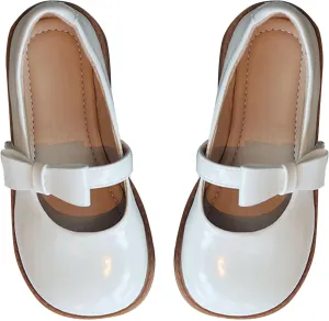 Kids Girls Princess Shoes Leather Soft Sole Baby Shoes Solid Non Slip Casual Dress Shoes Mary Jane Shoes