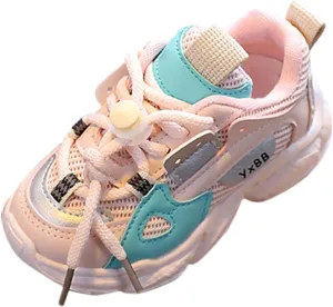 Kids Girls Sports Shoes Casual First Outdoor Soft Breathable Athletic Shoes Kids Tennis Running Walking Huarache 2k4