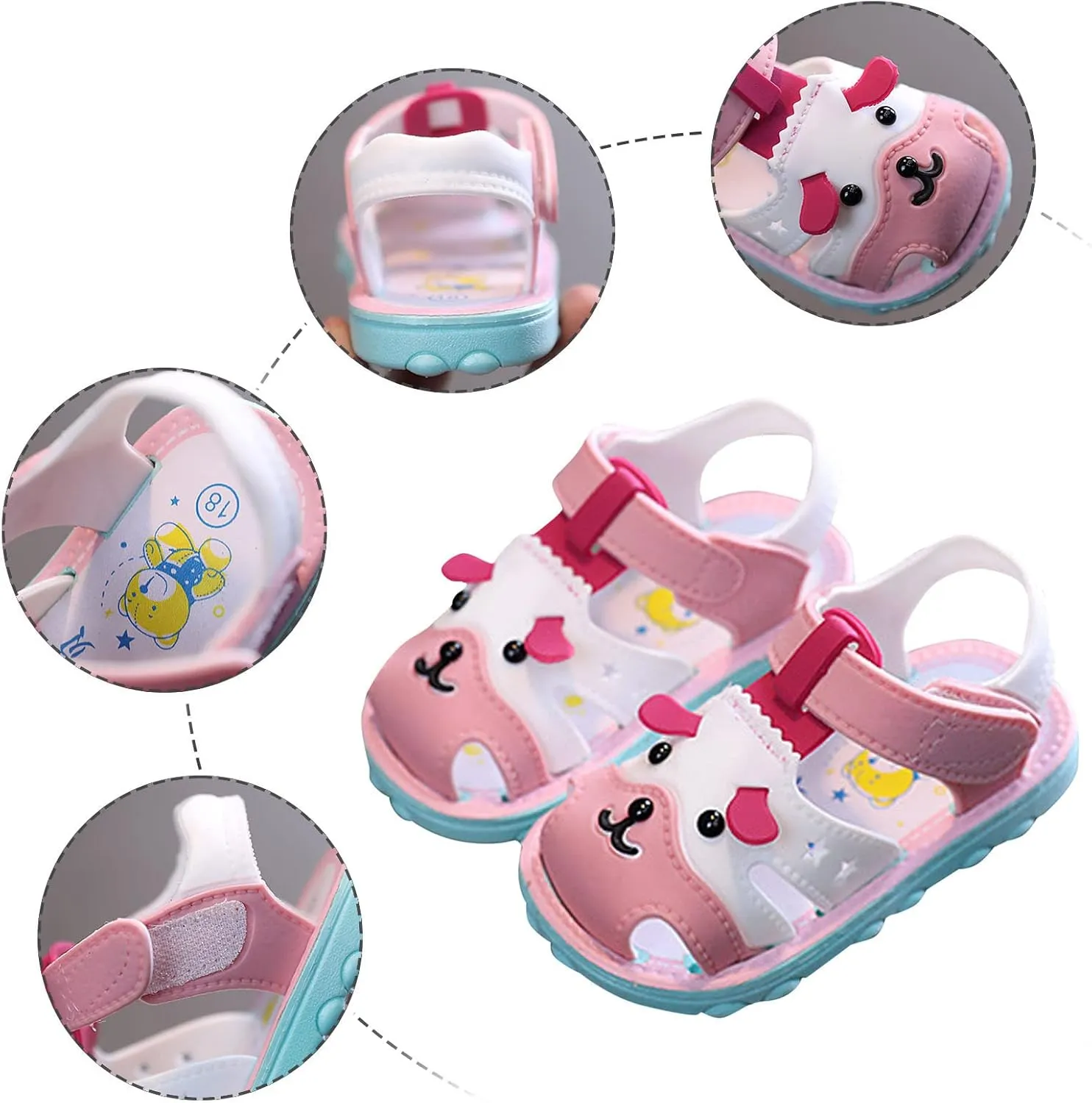 Kids Girls Walkers Sandals Soft Rubber Sole Non Slip Summer Baby Shoes Toddler Infant Flat Shoes Shoes for