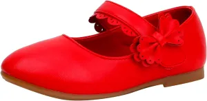 Kids Mary Jane Shoes Toddler Girls Anti-Slip Rubber Soft Sole Closed Toe Flat Wedding High Tops Baby Girl
