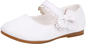 Kids Mary Jane Shoes Toddler Girls Anti-Slip Rubber Soft Sole Closed Toe Flat Wedding High Tops Baby Girl