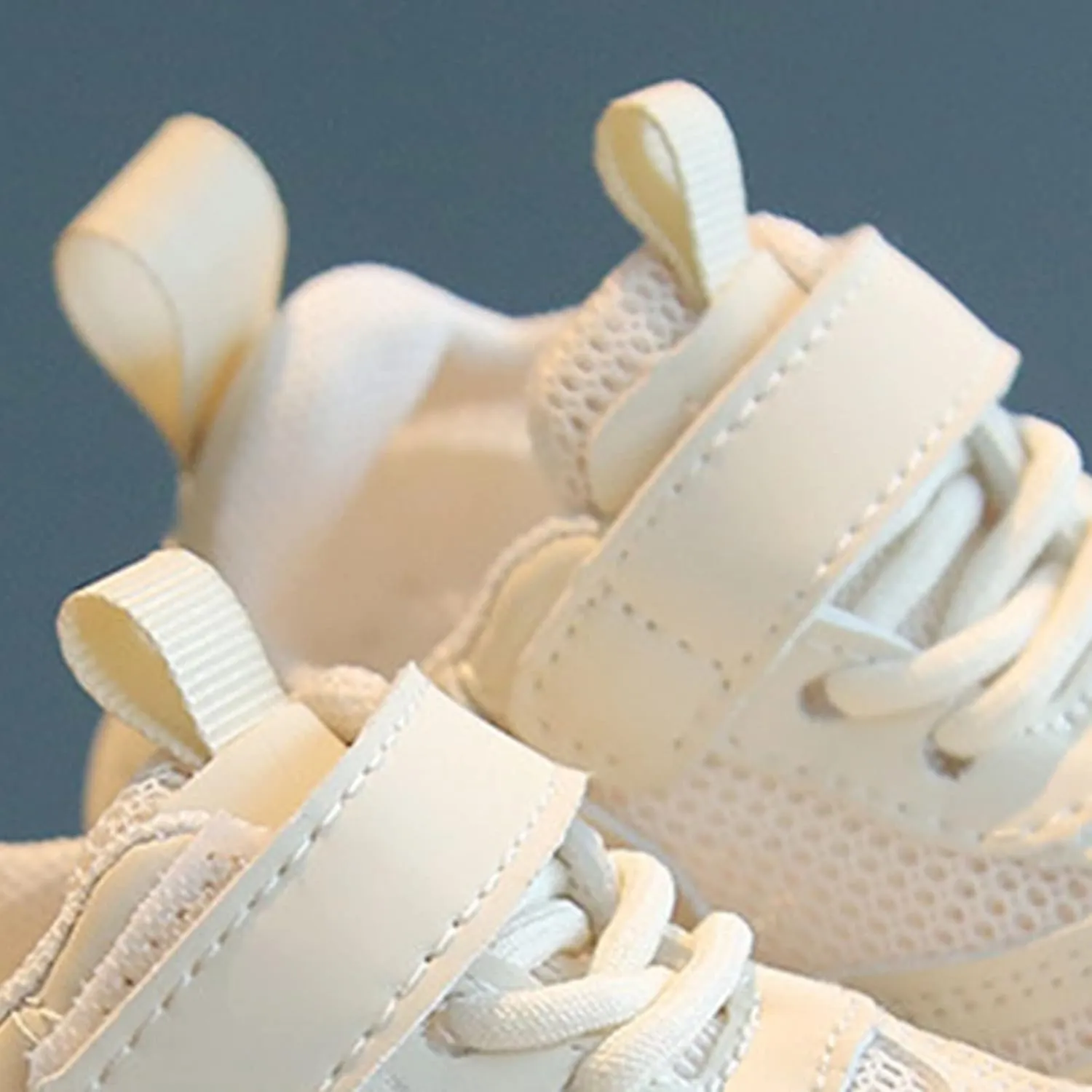 Kids Outside Shoes Spring and Summer New Solid Color Double Mesh Breathable Non Slip Children's Casual Sports Shoes (White, 4.5 Infant)
