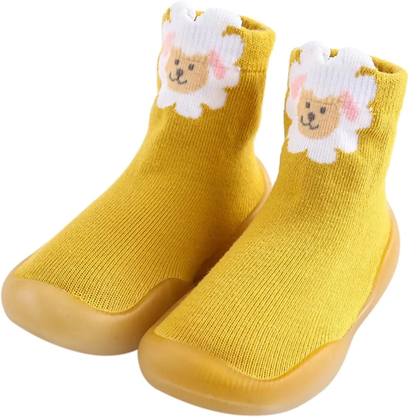 Kids Toddler Baby Boys Girls Solid Warm Knit Soft Sole Rubber Shoes Socks Slipper Stocking Boy Dress Shoe 12