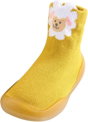 Kids Toddler Baby Boys Girls Solid Warm Knit Soft Sole Rubber Shoes Socks Slipper Stocking Boy Dress Shoe 12