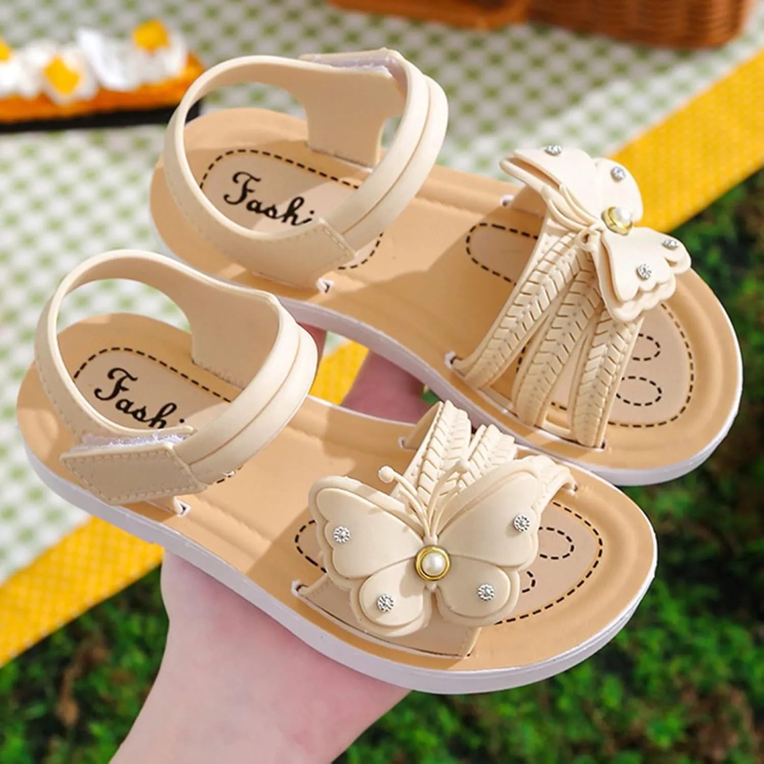 Kids Toddler Girls Summer Beach Sandals Soft Sole Non Slip Lightweight Comfortable Fashion Bow Princess Shoes