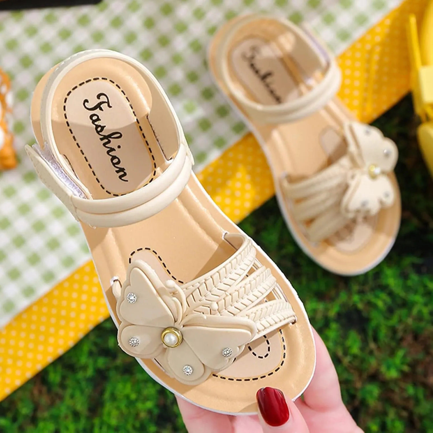 Kids Toddler Girls Summer Beach Sandals Soft Sole Non Slip Lightweight Comfortable Fashion Bow Princess Shoes