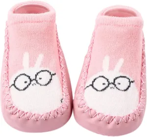 Korean Version Infant Low Top Toddler Shoes and Socks Children's Baby Floor Boat Socks Slipper Hole Bow Baby Us Shoes