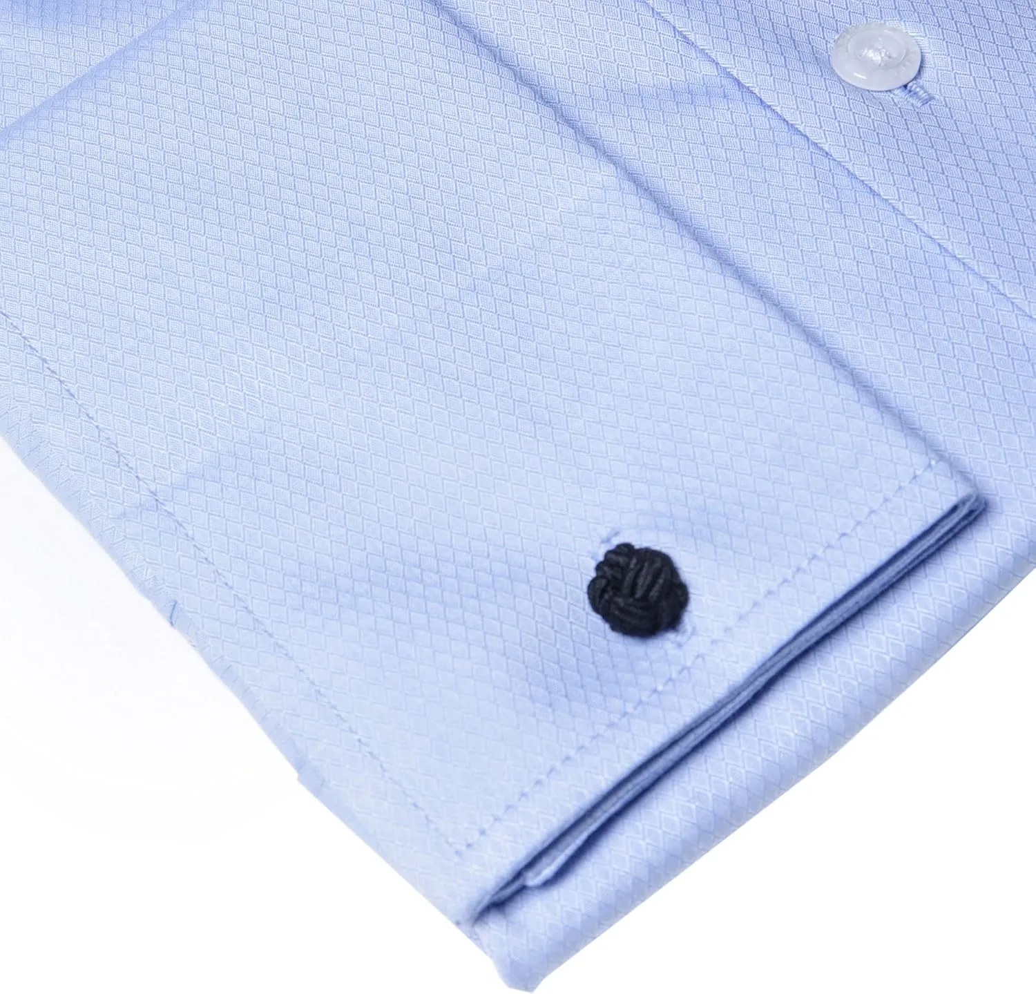 Labiyeur Slim Fit Spread Collar French Cuff Men's Cotton Dress Shirt