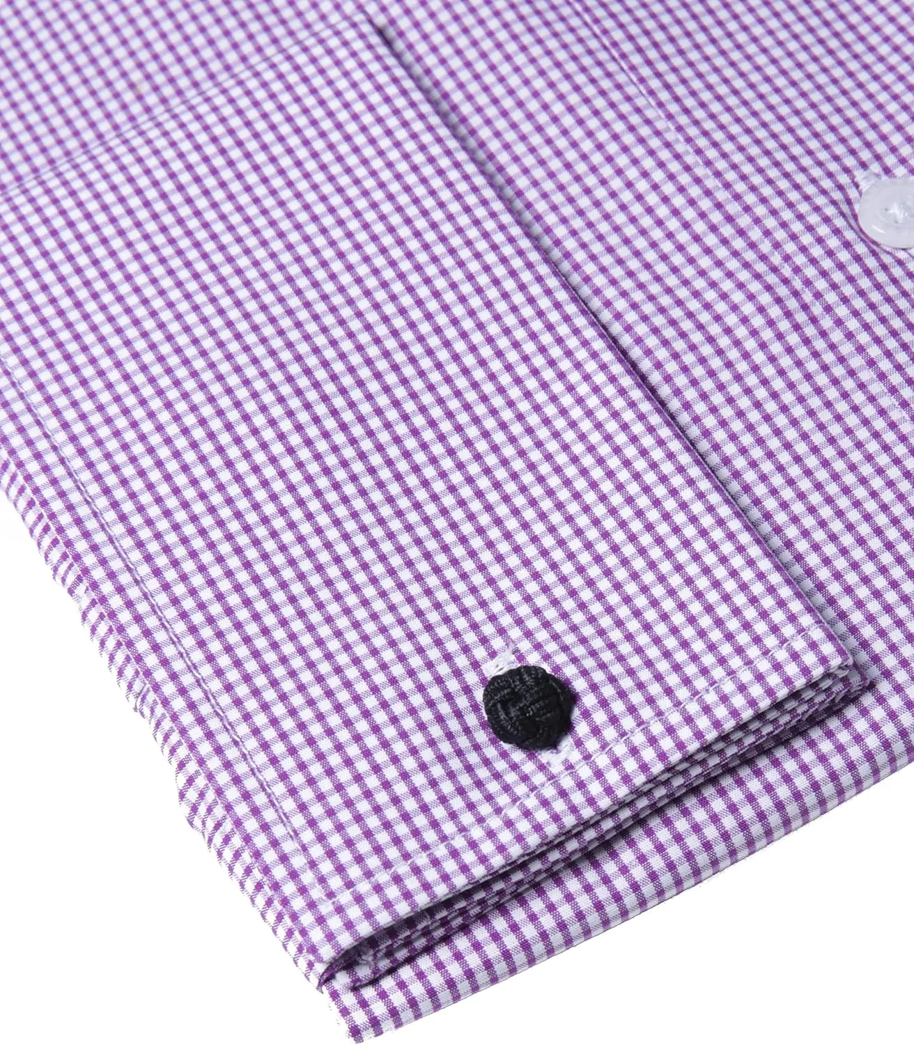 Labiyeur Slim Fit Spread Collar French Cuff Men's Cotton Dress Shirt