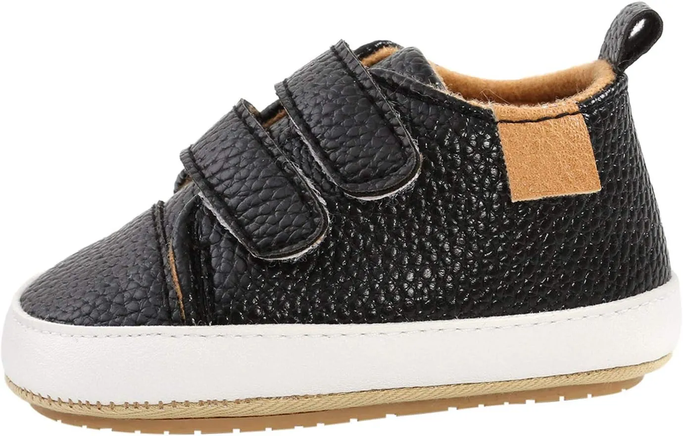 Leather Ankle Sneaker Girls Boys Infant Soft Sole Anti Slip Double Strap Platform Casual Sport Shoes Outdoor Play