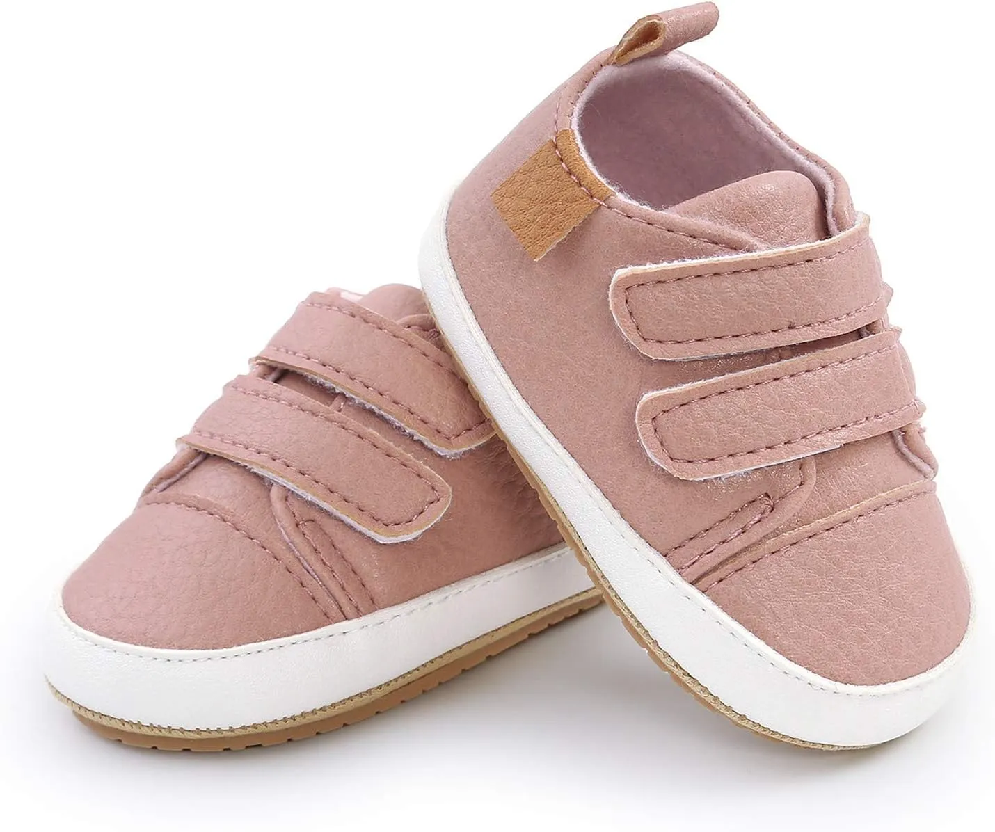 Leather Ankle Sneaker Girls Boys Infant Soft Sole Anti Slip Double Strap Platform Casual Sport Shoes Outdoor Play