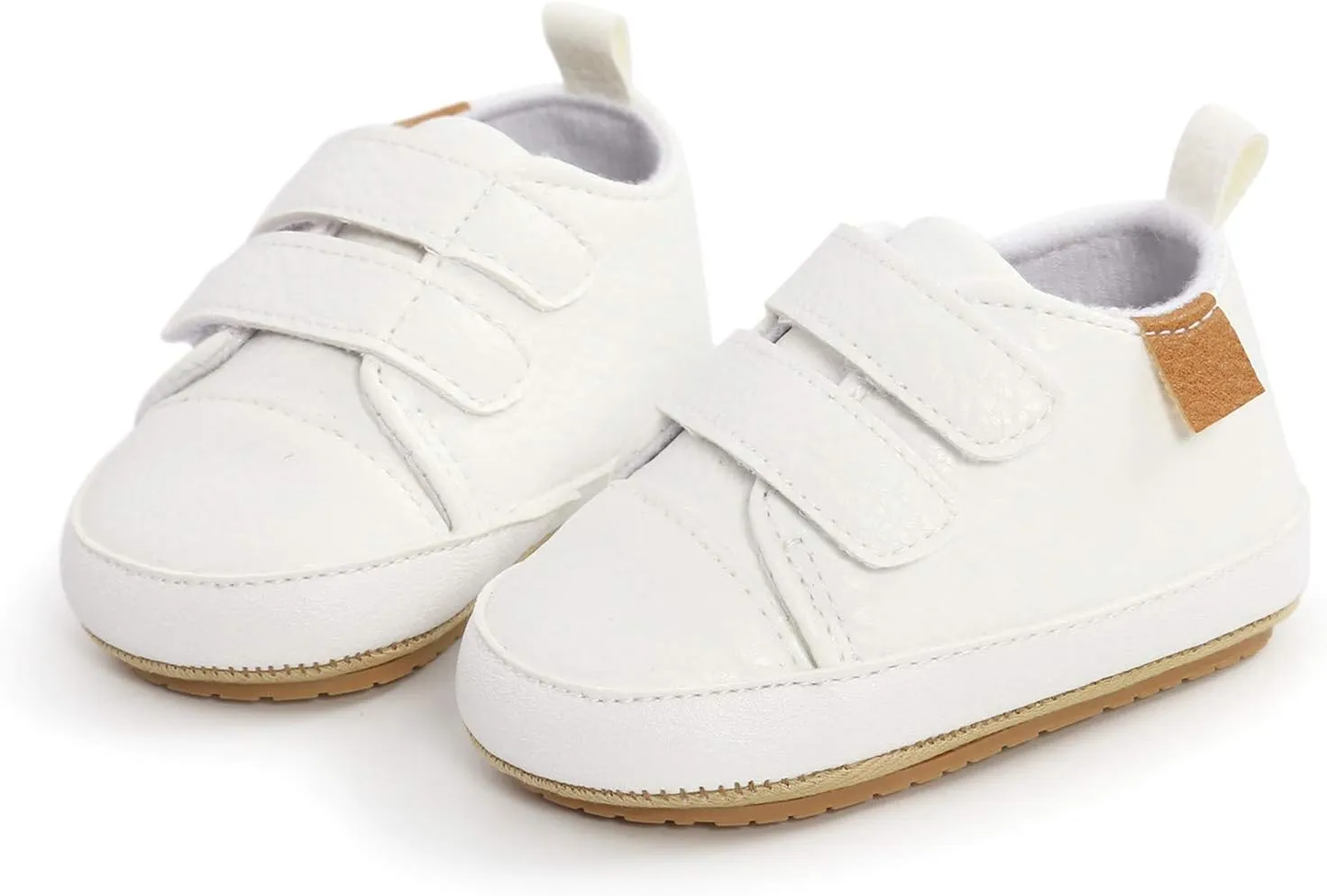 Leather Ankle Sneaker Girls Boys Infant Soft Sole Anti Slip Double Strap Platform Casual Sport Shoes Outdoor Play