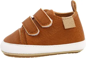Leather Ankle Sneaker Girls Boys Infant Soft Sole Anti Slip Double Strap Platform Casual Sport Shoes Outdoor Play