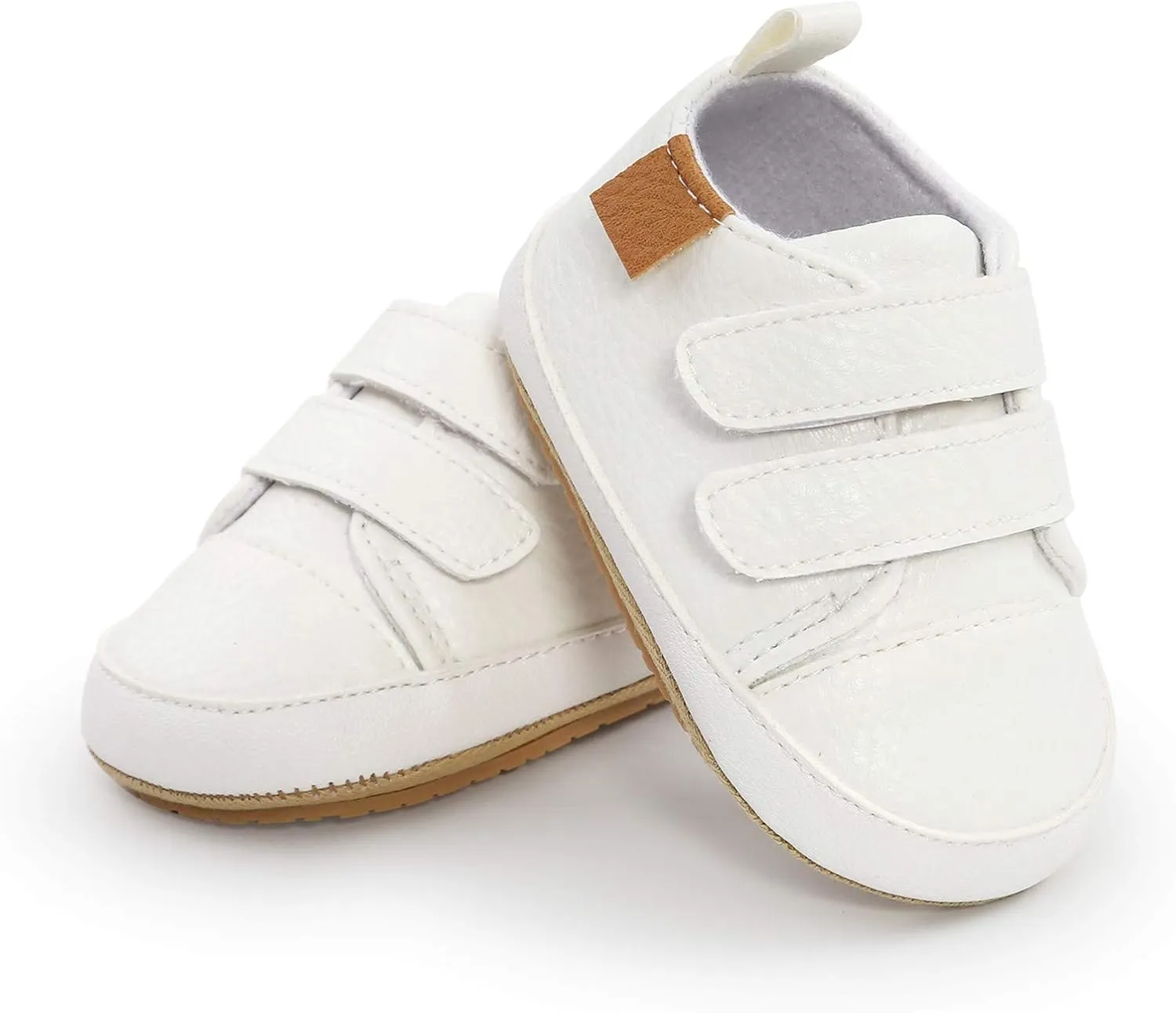 Leather Ankle Sneaker Girls Boys Infant Soft Sole Anti Slip Double Strap Platform Casual Sport Shoes Outdoor Play