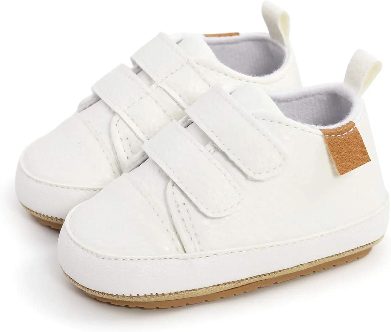 Leather Ankle Sneaker Girls Boys Infant Soft Sole Anti Slip Double Strap Platform Casual Sport Shoes Outdoor Play