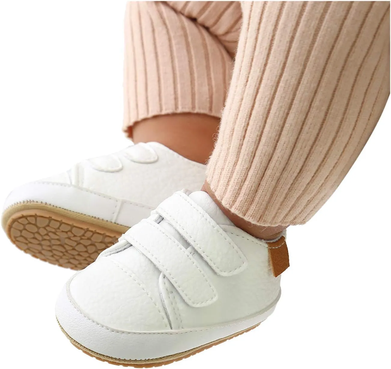 Leather Ankle Sneaker Girls Boys Infant Soft Sole Anti Slip Double Strap Platform Casual Sport Shoes Outdoor Play