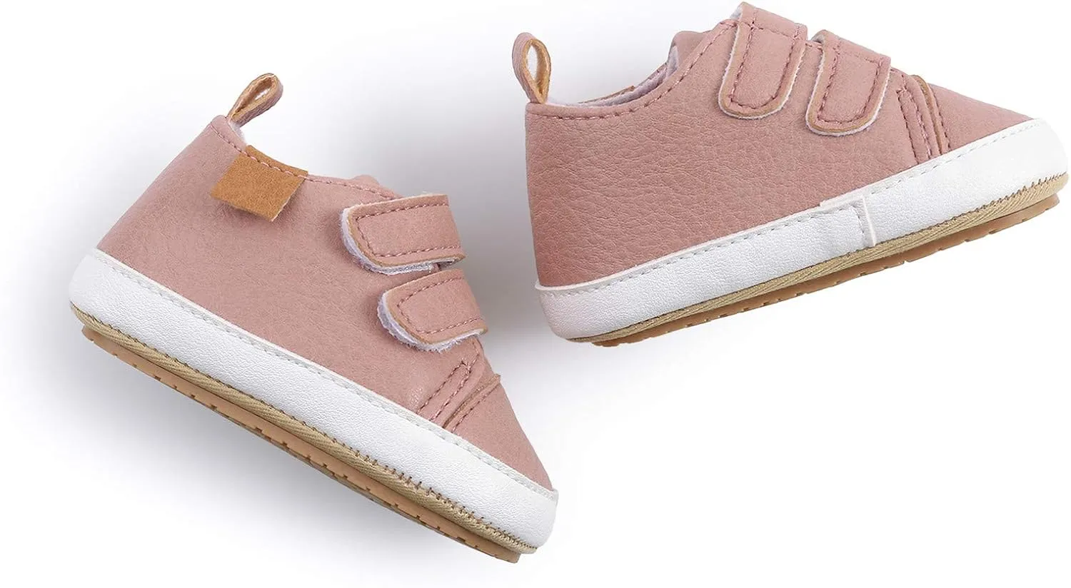 Leather Ankle Sneaker Girls Boys Infant Soft Sole Anti Slip Double Strap Platform Casual Sport Shoes Outdoor Play
