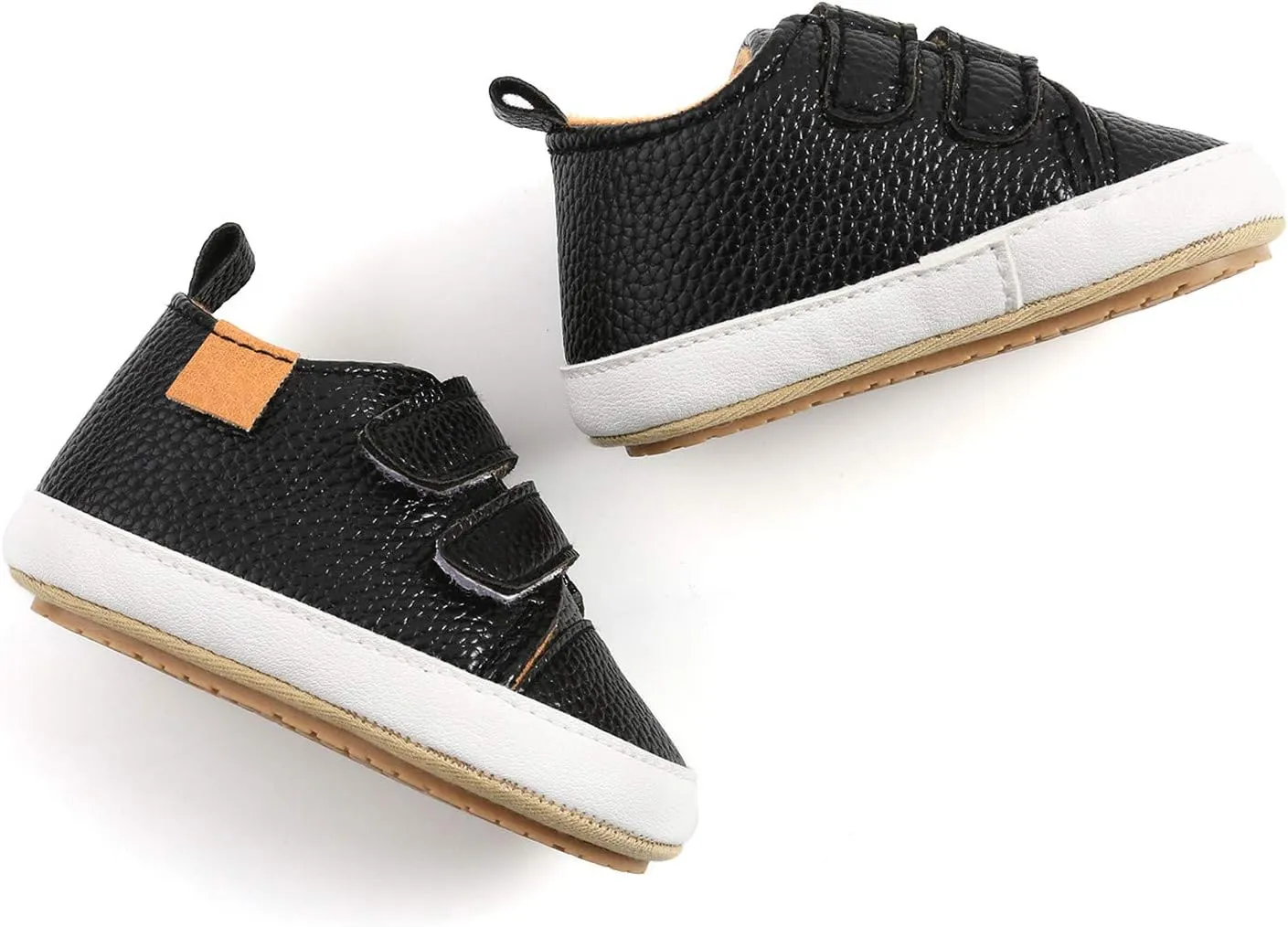 Leather Ankle Sneaker Girls Boys Infant Soft Sole Anti Slip Double Strap Platform Casual Sport Shoes Outdoor Play