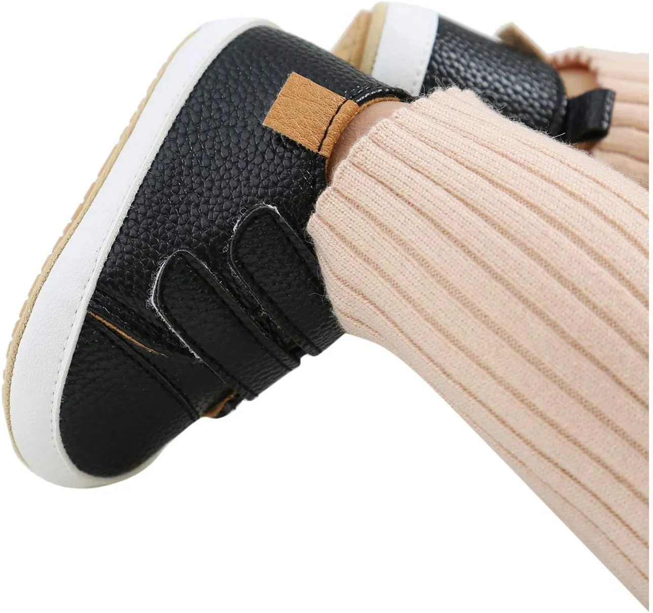 Leather Ankle Sneaker Girls Boys Infant Soft Sole Anti Slip Double Strap Platform Casual Sport Shoes Outdoor Play