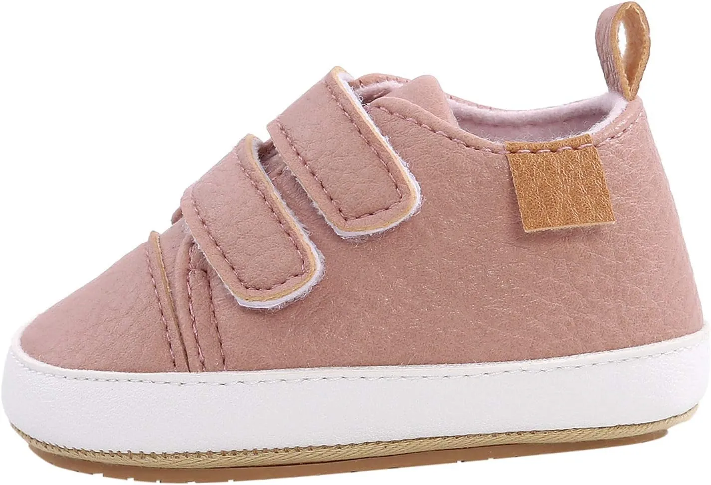 Leather Ankle Sneaker Girls Boys Infant Soft Sole Anti Slip Double Strap Platform Casual Sport Shoes Outdoor Play