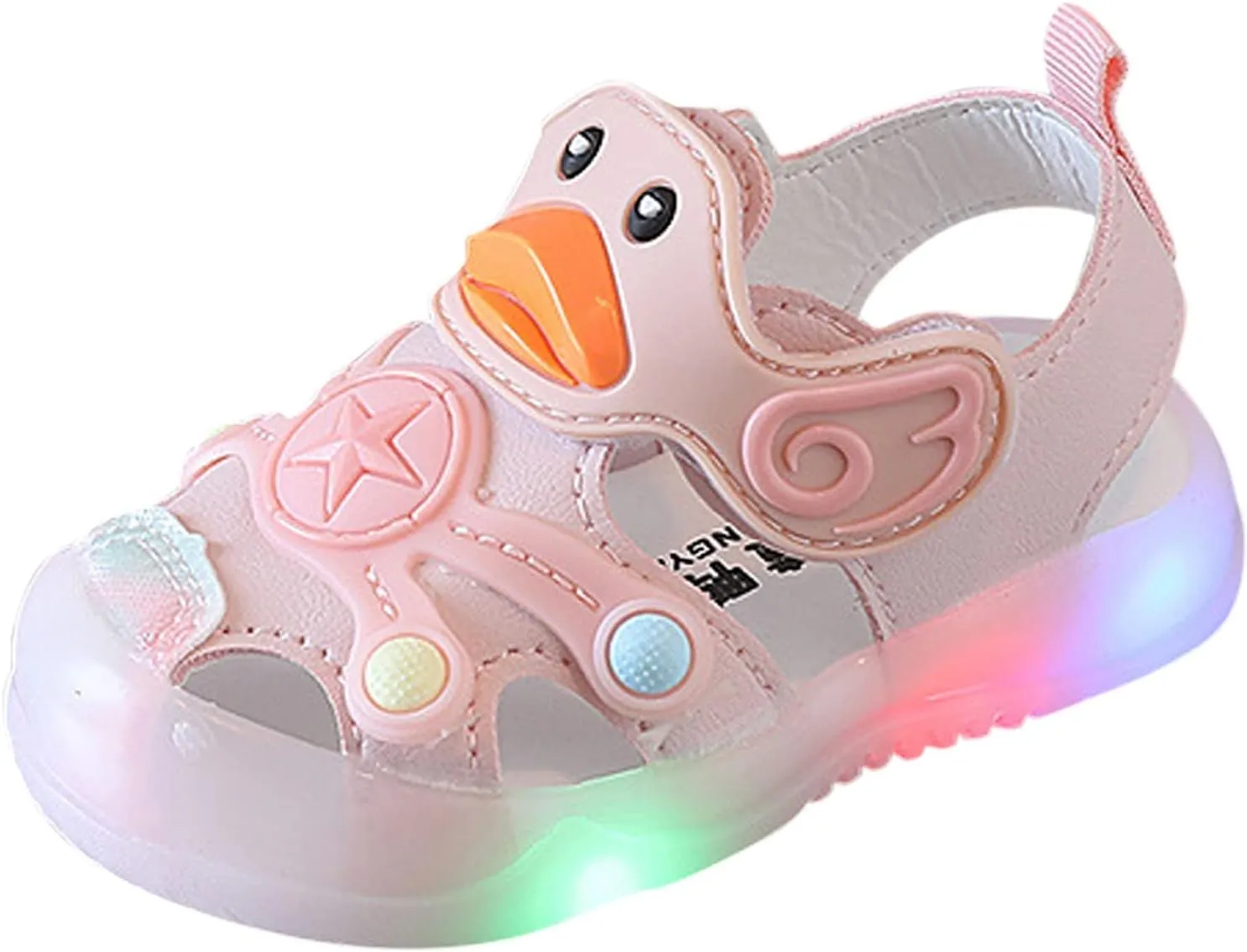 Light Up Baby Animal Sandals Children Cute Cartoon Soft Sole Summer Fashion Breathable Outdoor Play Beach Shoes
