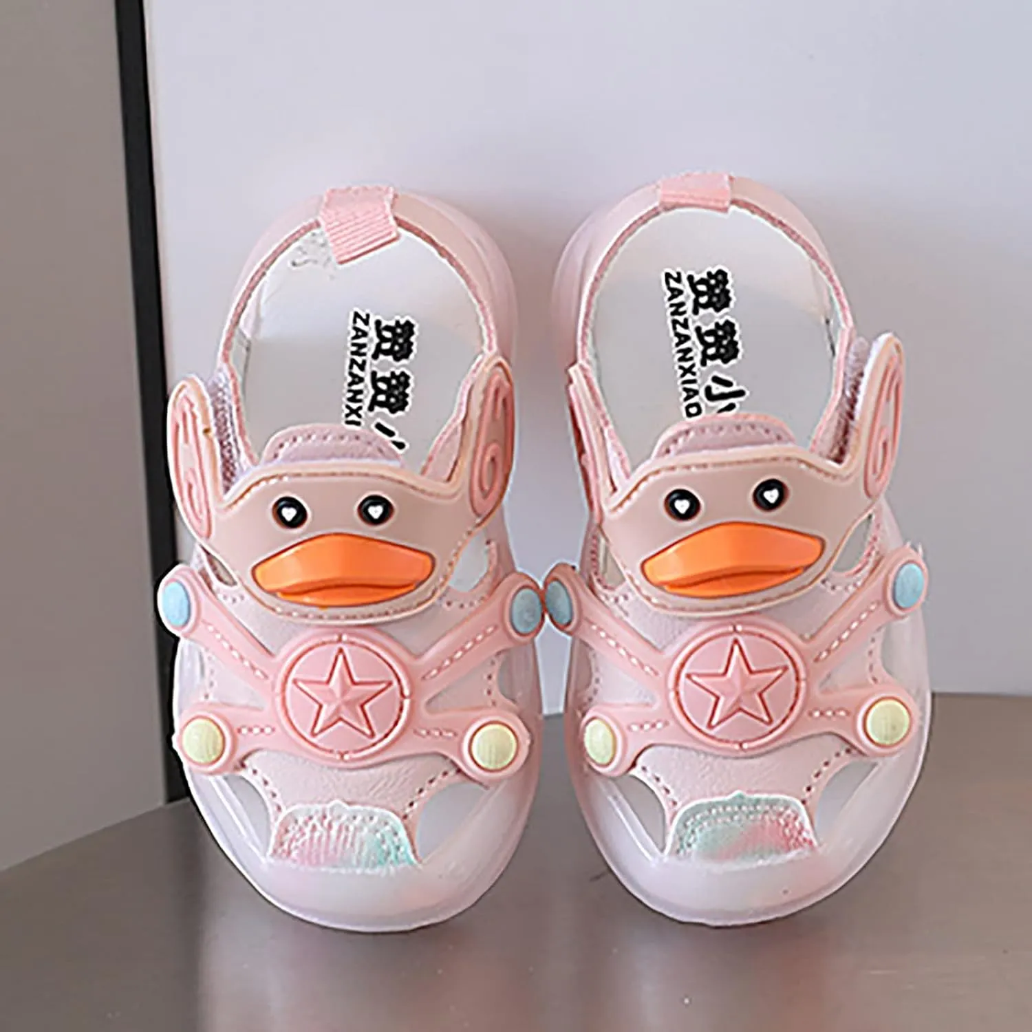 Light Up Baby Animal Sandals Children Cute Cartoon Soft Sole Summer Fashion Breathable Outdoor Play Beach Shoes