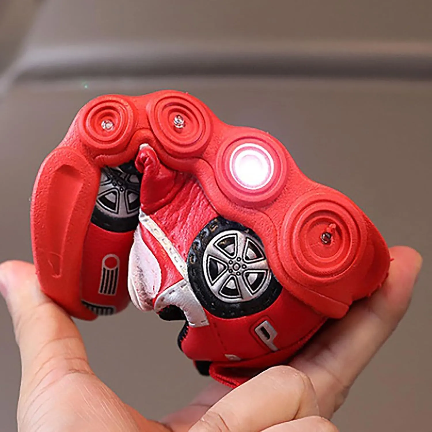Light Up Toddler Boys Shoes Car Pattern Luminous Sport Sneaker, Little Fashion Cute Soft Sole School Shoes Size Kid