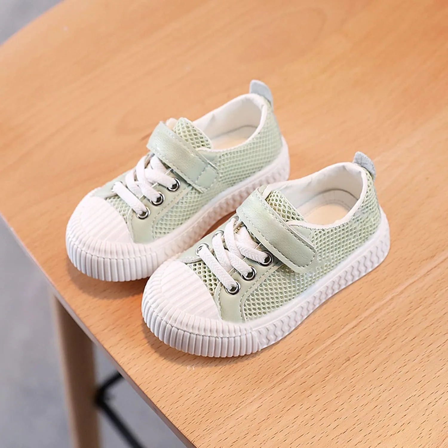 Little Boys Girls Lightweight Sports Shoes Mesh Breathable Flat Household Casual Slip On Canvas Shoes for Kids