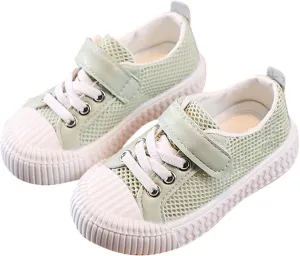 Little Boys Girls Lightweight Sports Shoes Mesh Breathable Flat Household Casual Slip On Canvas Shoes for Kids