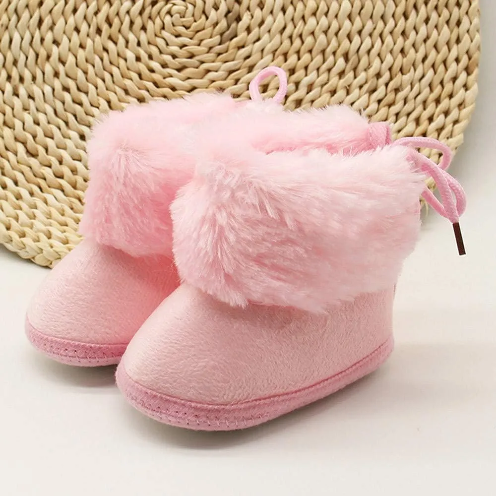 Little Boys Shoes Toddler Newborn Baby Soild Wool Boots Soft Sole Snow Prewalker Warm Shoes Every Step Shoes