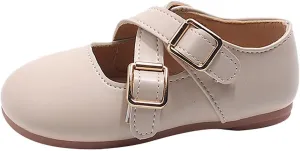 Little Girls Buckle Strap Mary Jane School Uniform Shoes Moccasis Dress Flat Toddler Princess Soft Sole Shoes