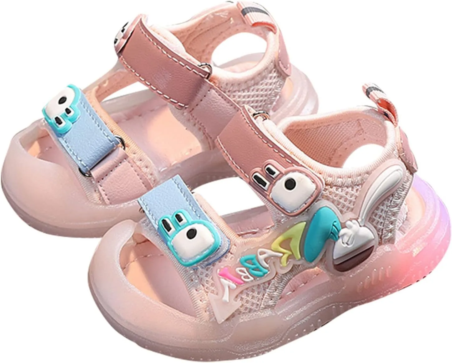 Little Kid Lightweight Sneakers Toddler Baby Girls Boys Sandals Girls Soft Sole Colorful Bright Light
