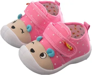 Little Kid Toddler Baby Boys Girls Cartoon Anti-Slip Shoes Soft Sole Squeaky Sneakers 0-3Years (Pink, 2.5-3T)