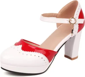 Mary Janes for Women Platform Heels Bow Kawaii Shoes Vintage Dress Pumps