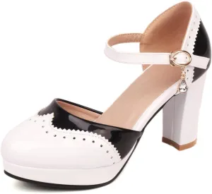 Mary Janes for Women Platform Heels Bow Kawaii Shoes Vintage Dress Pumps