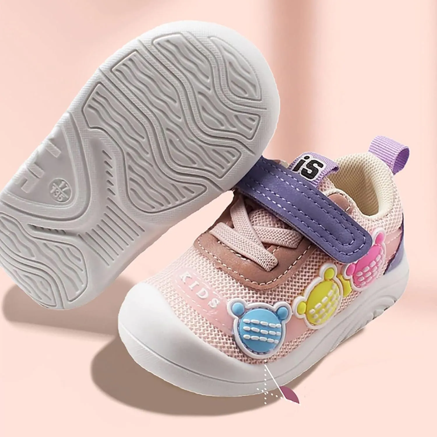 Mesh Sport Shoes Baby Toddler Non Slip Cute artoon Soft Sole Breathable Hook and Loops Sandals for Toddler Girls