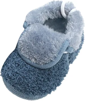 Newborn Baby Boots Ankle Snow Booties Cozy Fleece Socks Shoes with Grippers Stay On Slipper Infant Toddler Crib Shoes