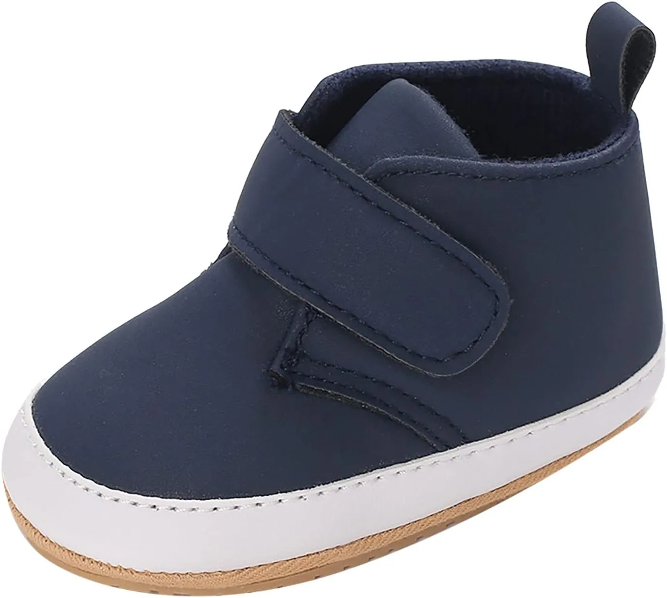 Newborn Baby Boys Girls Prewalker Shoes Soft Rubber Sole Infant Sneakers Fashion High-Top Non-Slip Walking Shoes