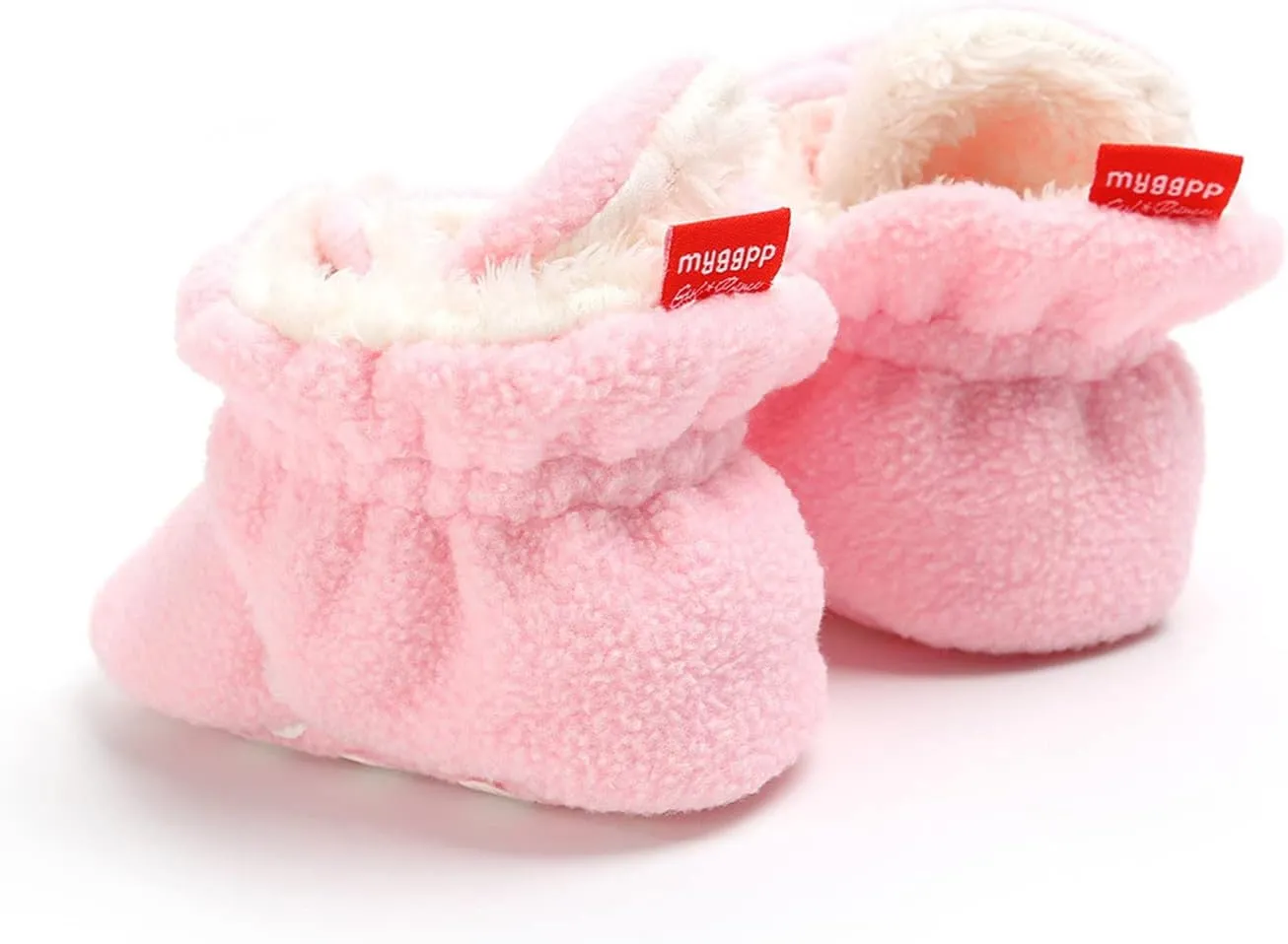 Newborn Baby Girls Boys Warm Winter Snow Boots Non Skid Soft Sole 0-18 M Crib Shoes Prewalker First Walkers Shoes (Pink-03#a, 6-12 Months)