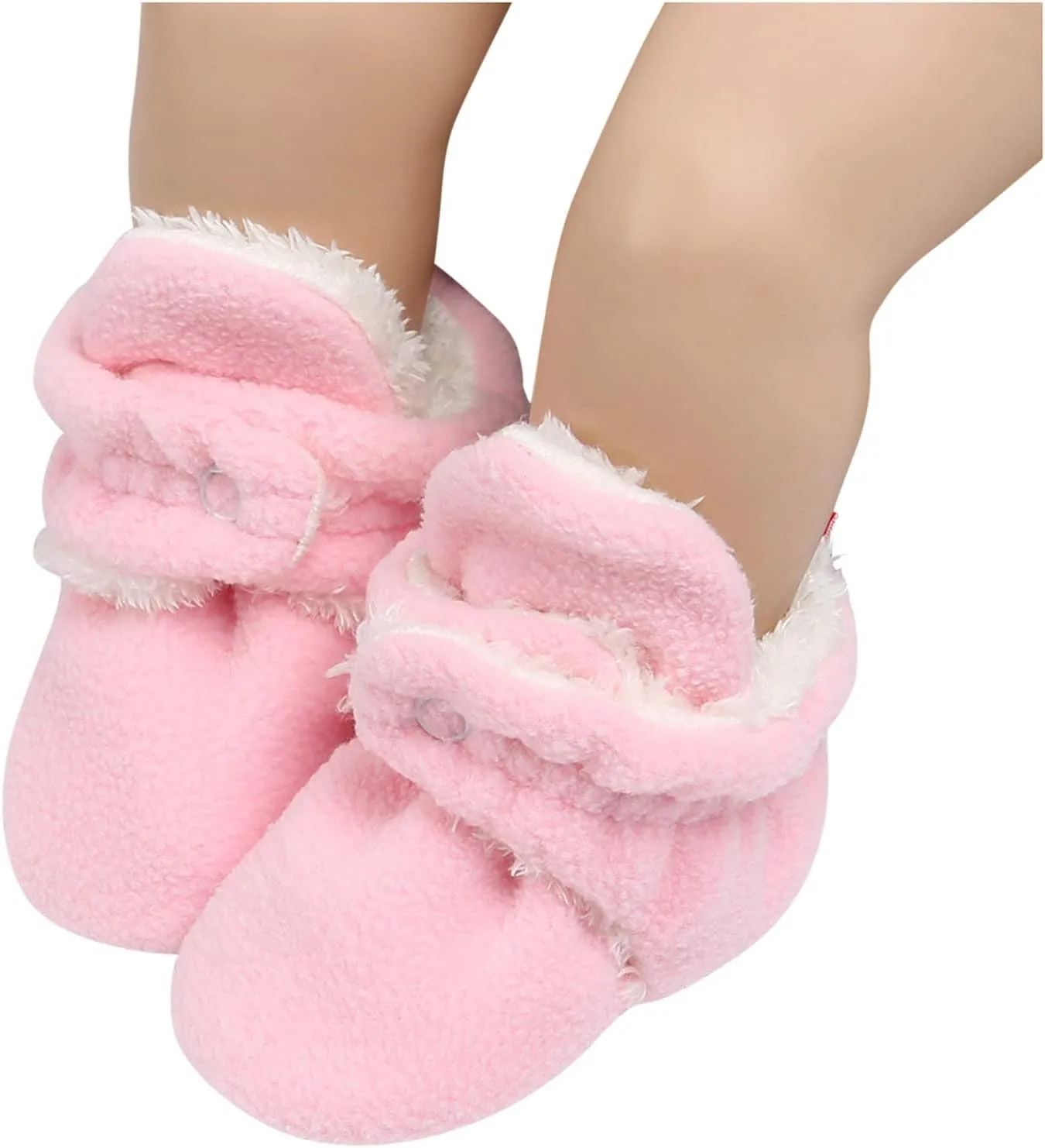 Newborn Baby Girls Boys Warm Winter Snow Boots Non Skid Soft Sole 0-18 M Crib Shoes Prewalker First Walkers Shoes (Pink-03#a, 6-12 Months)