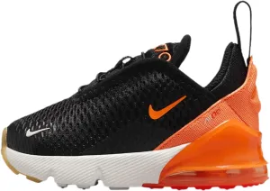 Nike Air Max 270 Baby/Toddler Shoes (DD1646-037, Black/Bright Crimson/Phantom/Total Orange) Size 9