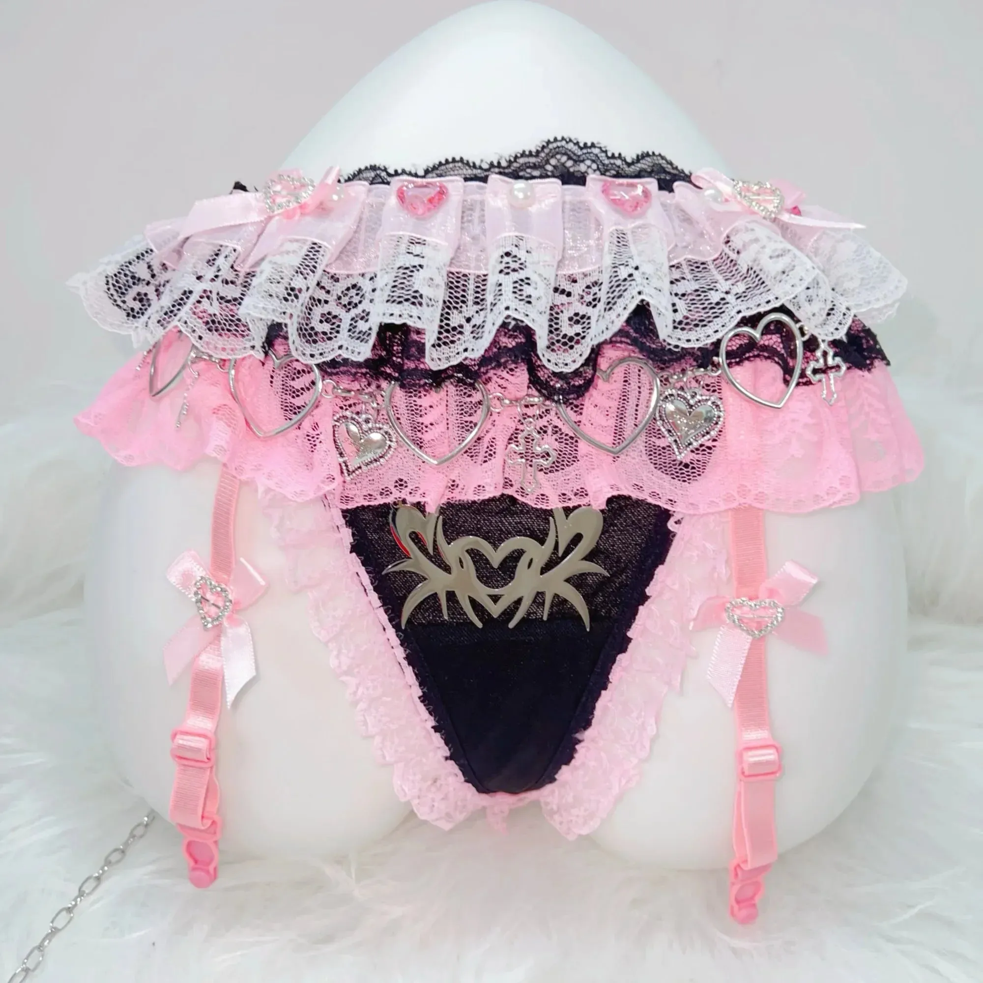 Pastel Goth Punk Rock Lace Garter Belt