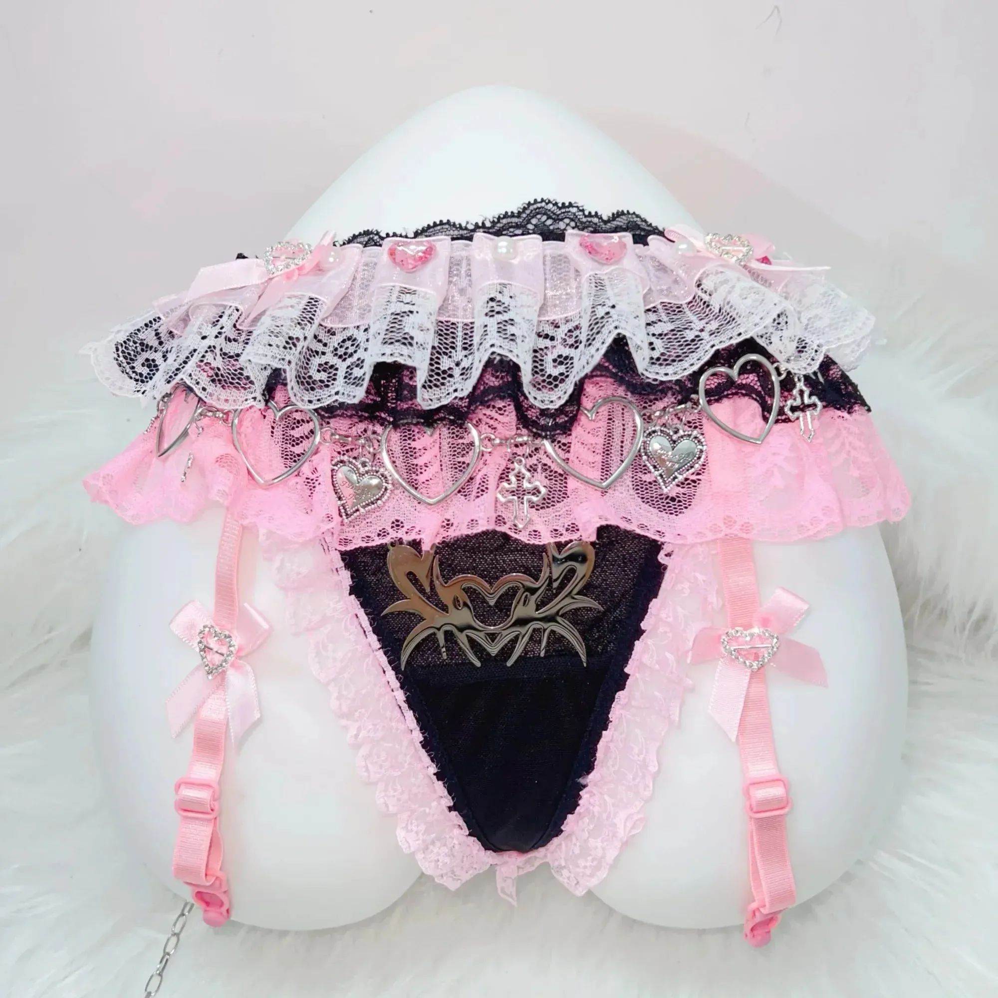 Pastel Goth Punk Rock Lace Garter Belt