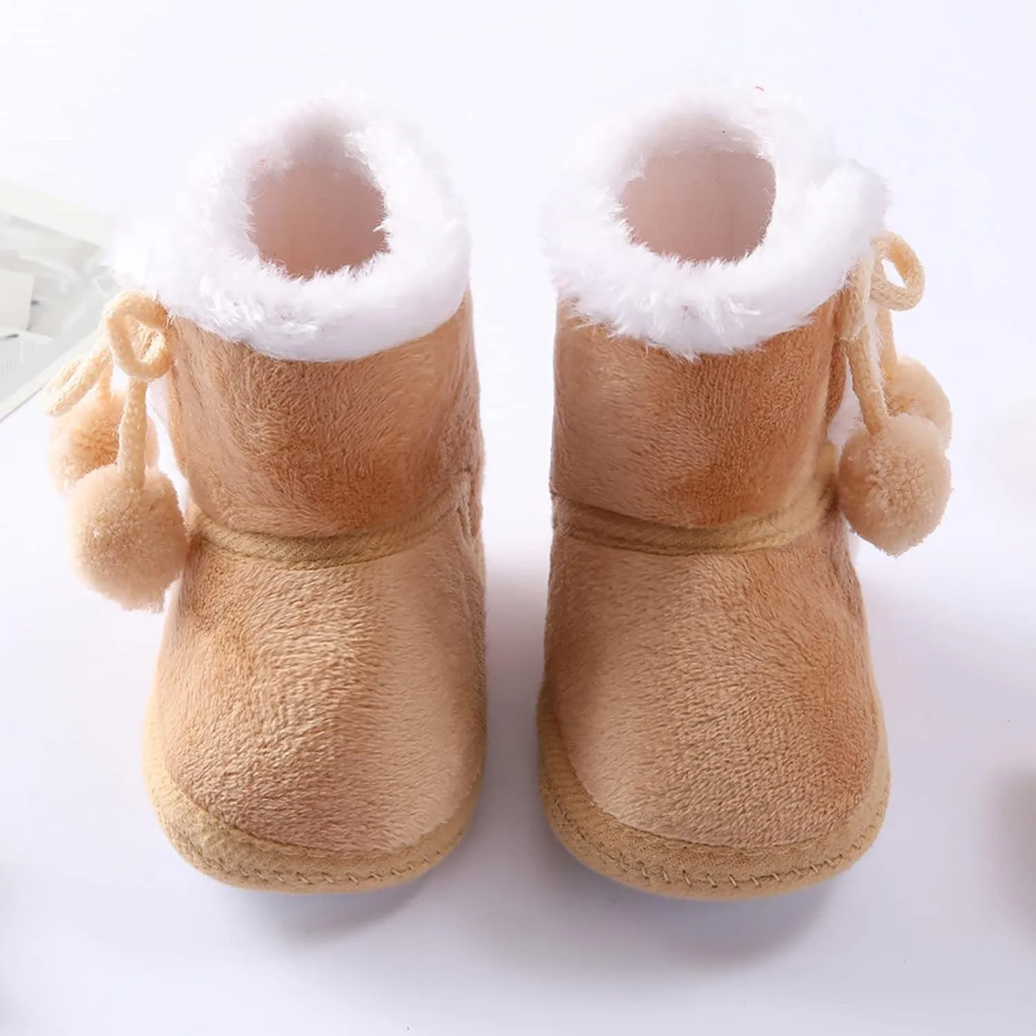 POLG Baby Boots Winter Warm Snow Boots Newborn Girl Boys Soft Sole Anti-Slip Prewalker Infant Toddler Cute Booties