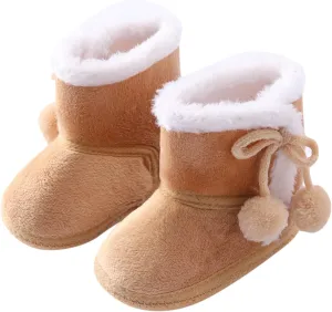 POLG Baby Boots Winter Warm Snow Boots Newborn Girl Boys Soft Sole Anti-Slip Prewalker Infant Toddler Cute Booties
