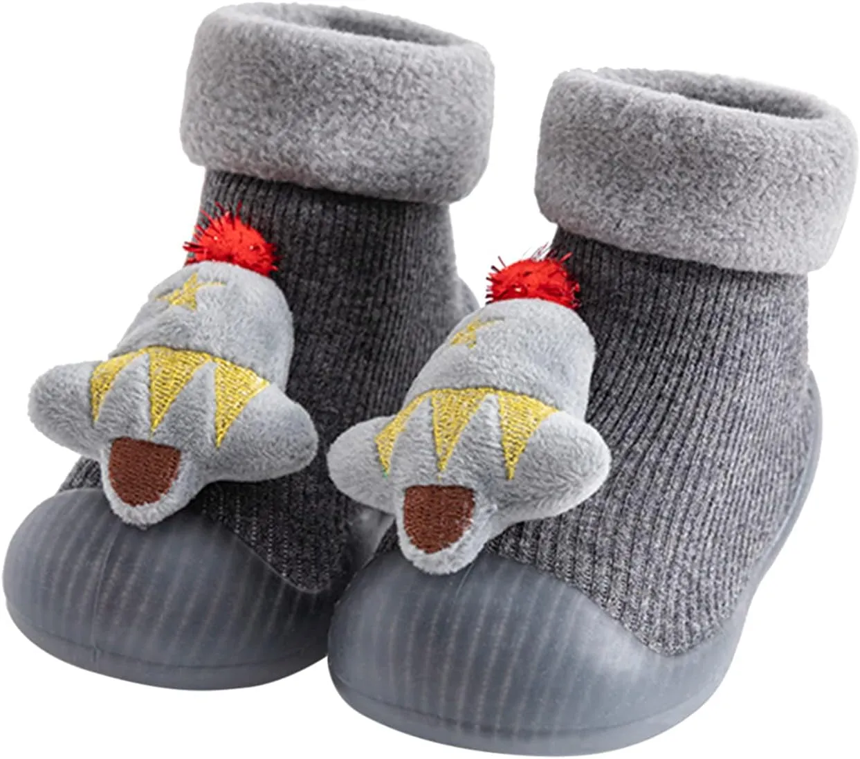 Prewalker Shoes 3D Girls Christmas Slipper Kids Socks Toddler Baby Boys Cartoon Baby Shoes Shoes Girls