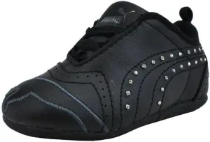 PUMA Shoes Sela Diamond Rhinestone Infant Toddler Black Sneakers (5 M US Toddler)