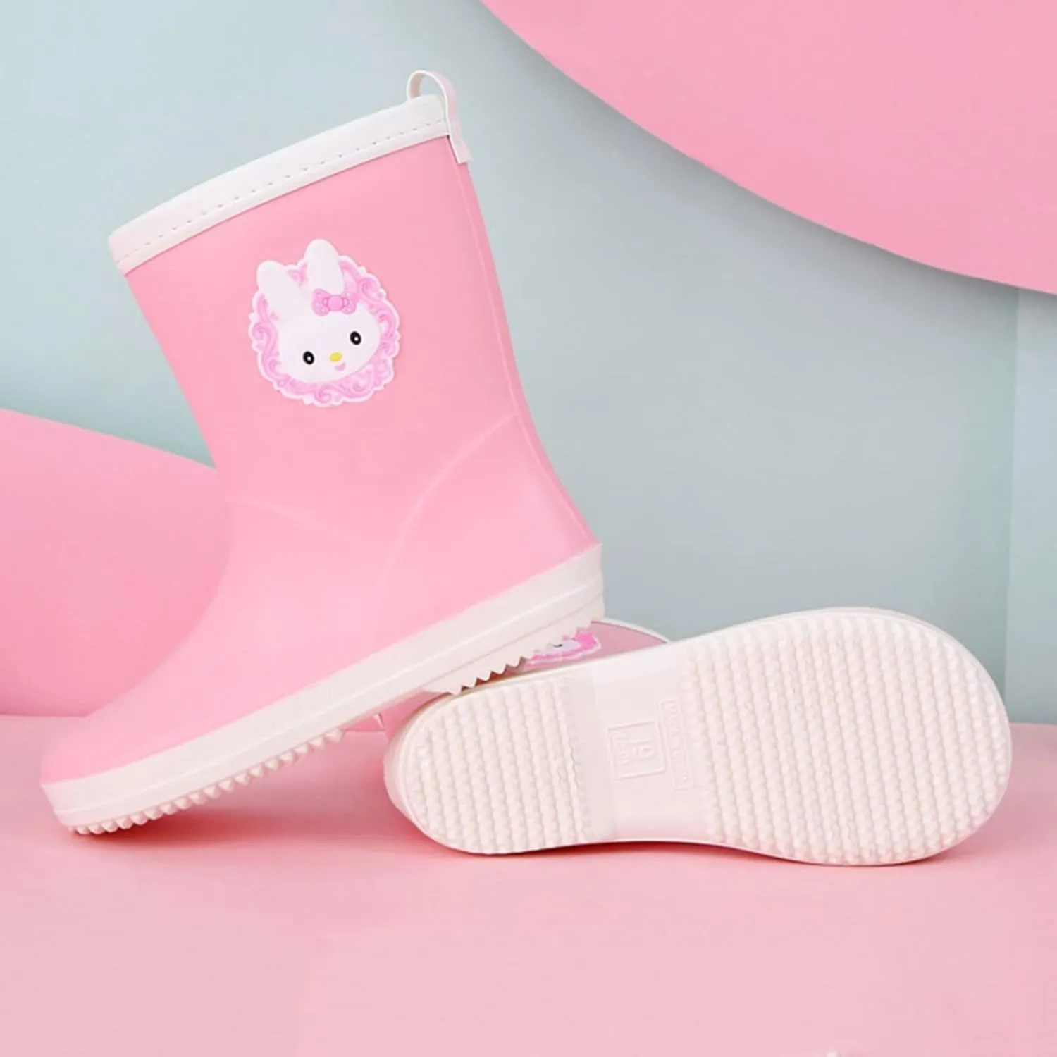 Rabbit Character Rain Shoes Children's Rain Shoes Boys and Girls Water Shoes Baby Rain Boots Girls Fall Boots Size 3