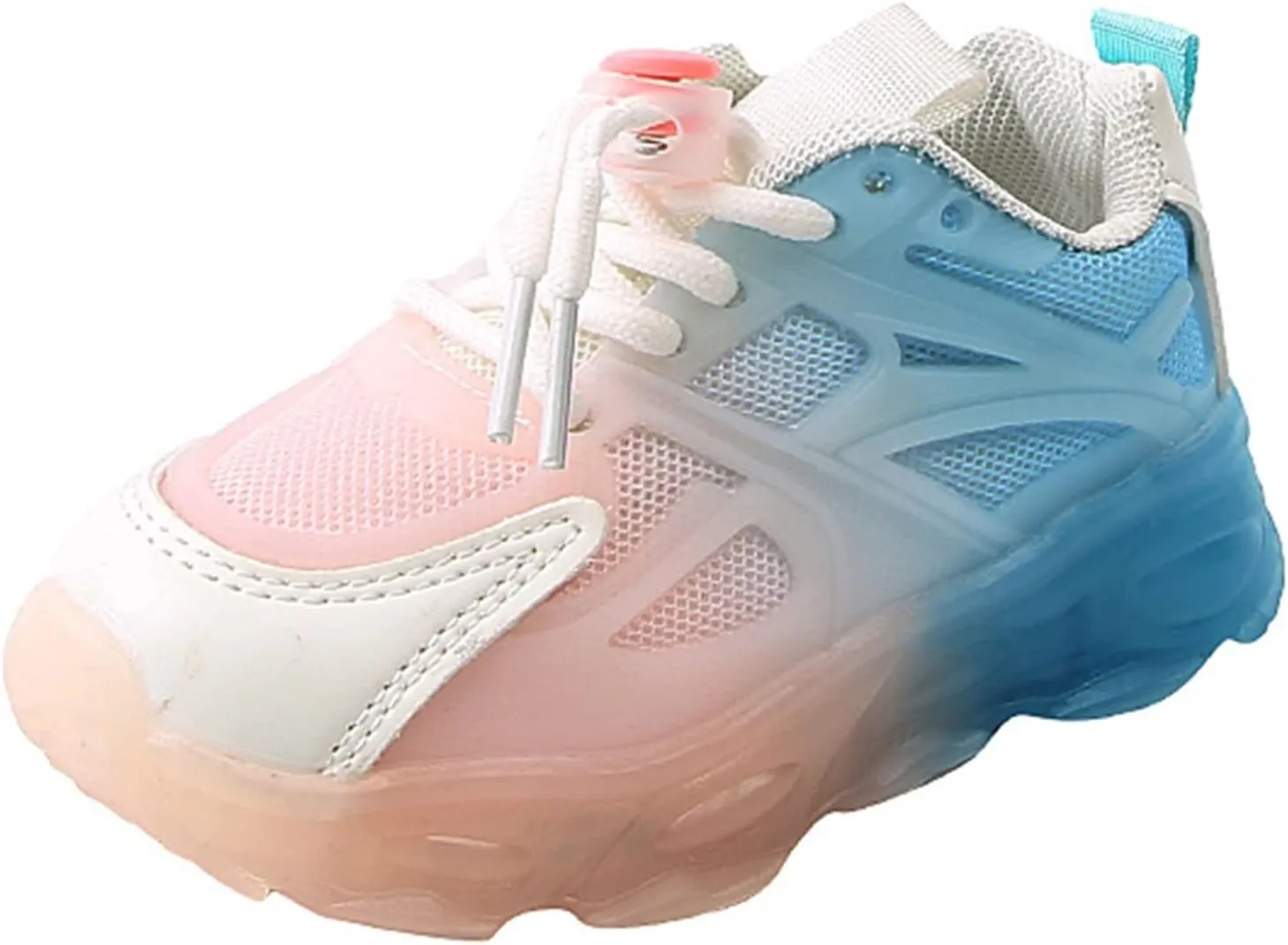 Running Shoes Toddler Light Up Gradient Shoes Kids Lightweight Non-Slip Light Sneakers Tie The Rope Sport Shoes